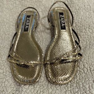 Zara Gold Sandals